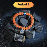 Eye Bohemian Rudraksha Beads Bracelet Pack of 2