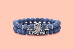 Natural Stone Owl Bracelet