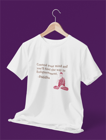 Buddha Quote Printed T-Shirt for Men โ Control Your Mind