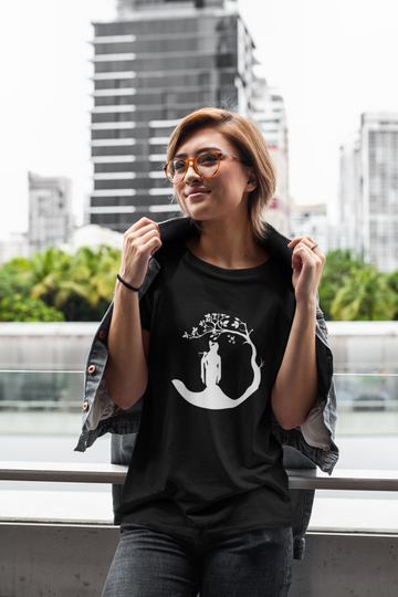 Lord Krishna With Flute Very Beatiful T-Shirt For Women