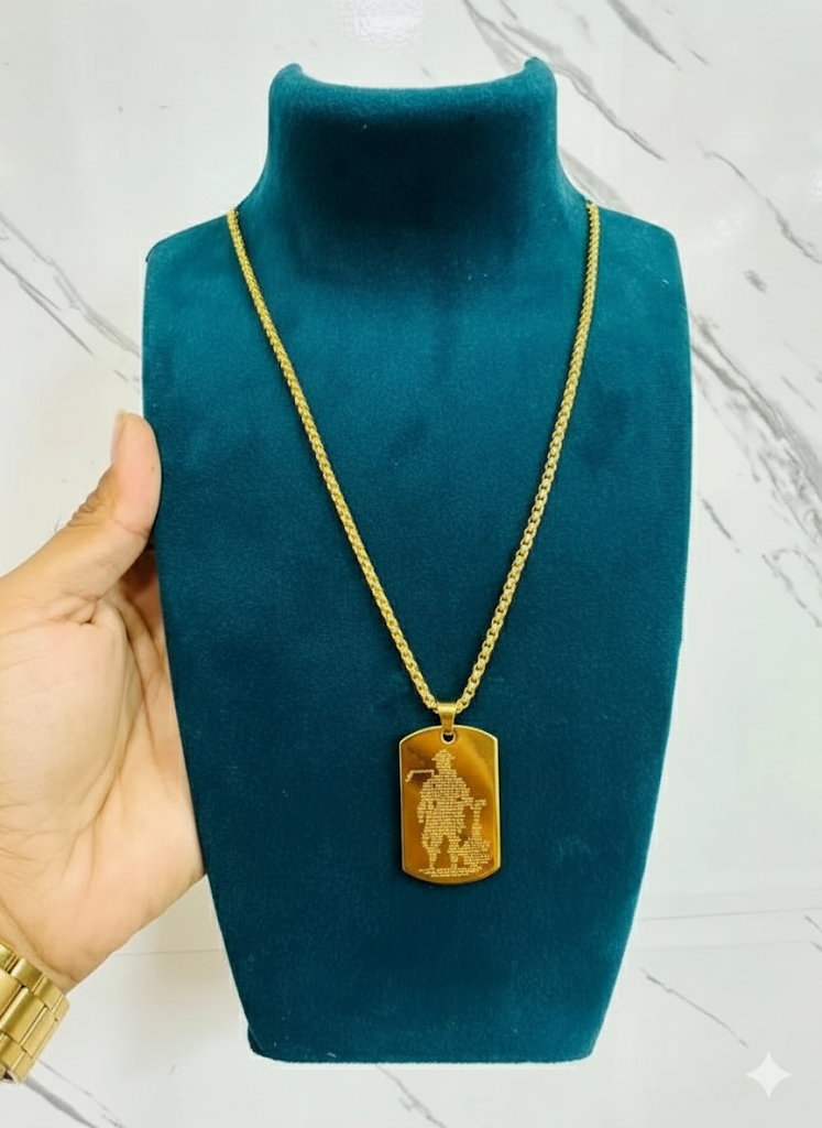 Hanuman Chalisha Pendant with Chain