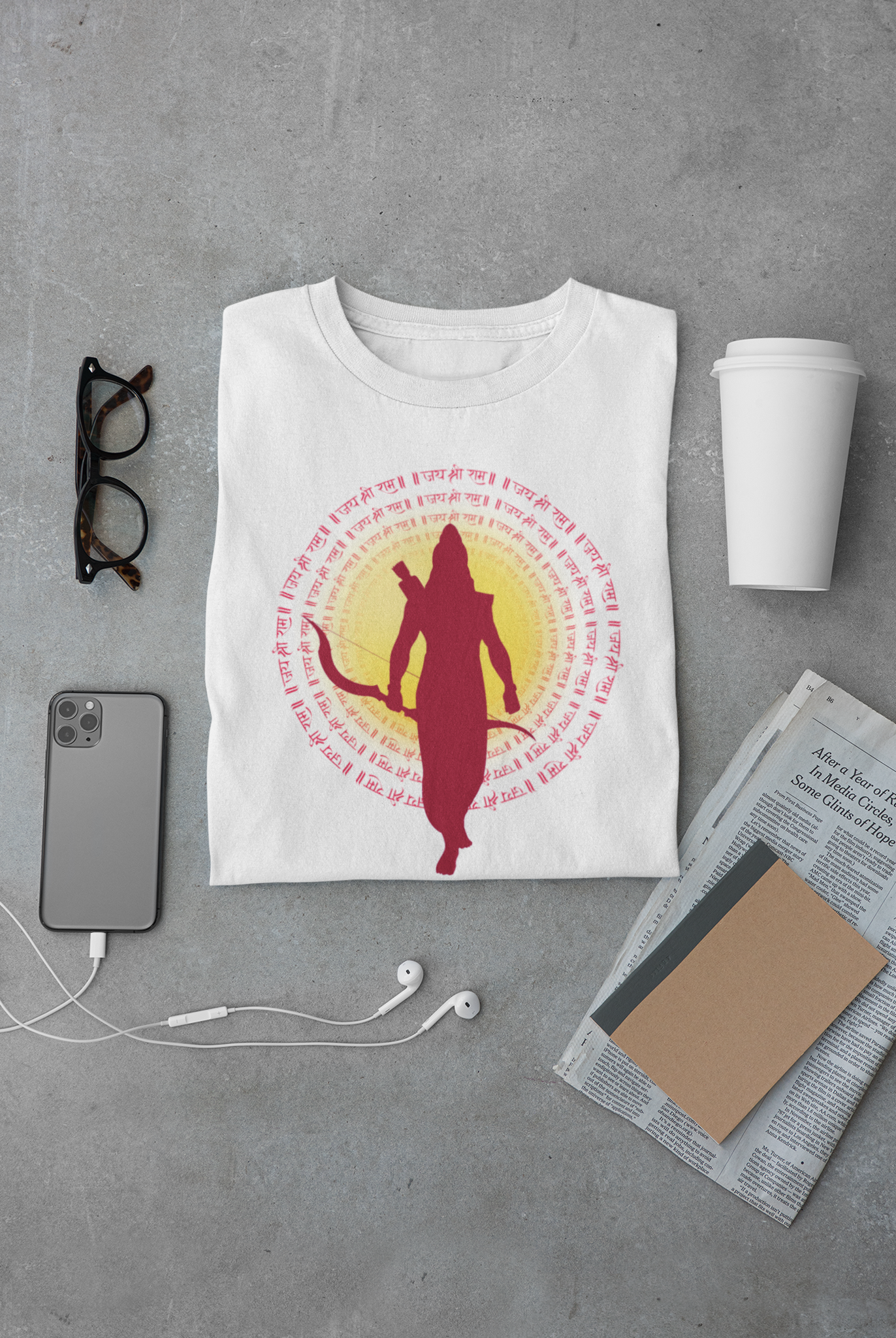 Parbhu Sri Ram Printend T Shirt For Men - Proud To Be Hindu