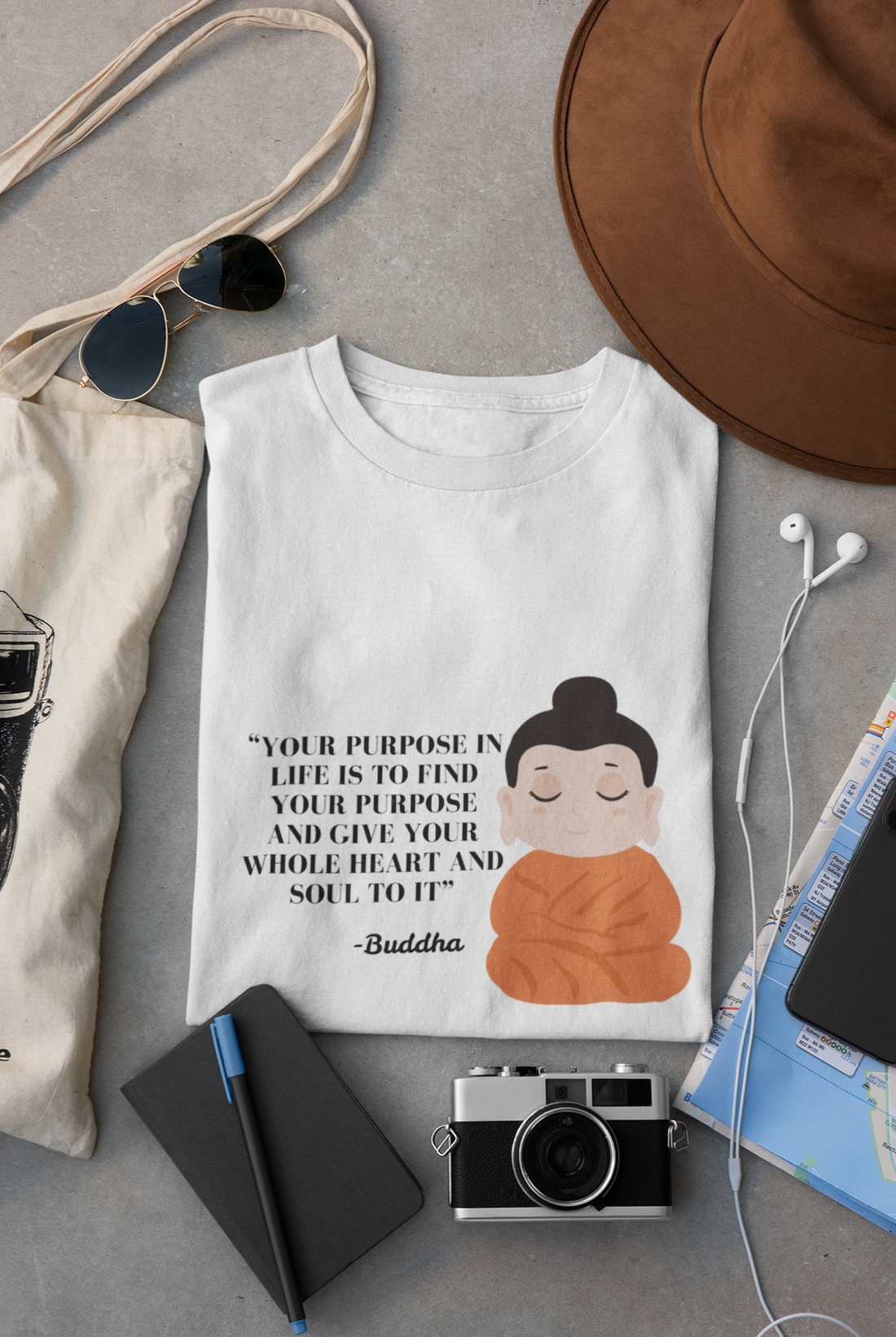 Buddha Quote Printed T-Shirt for Men – Your Purpose In Life