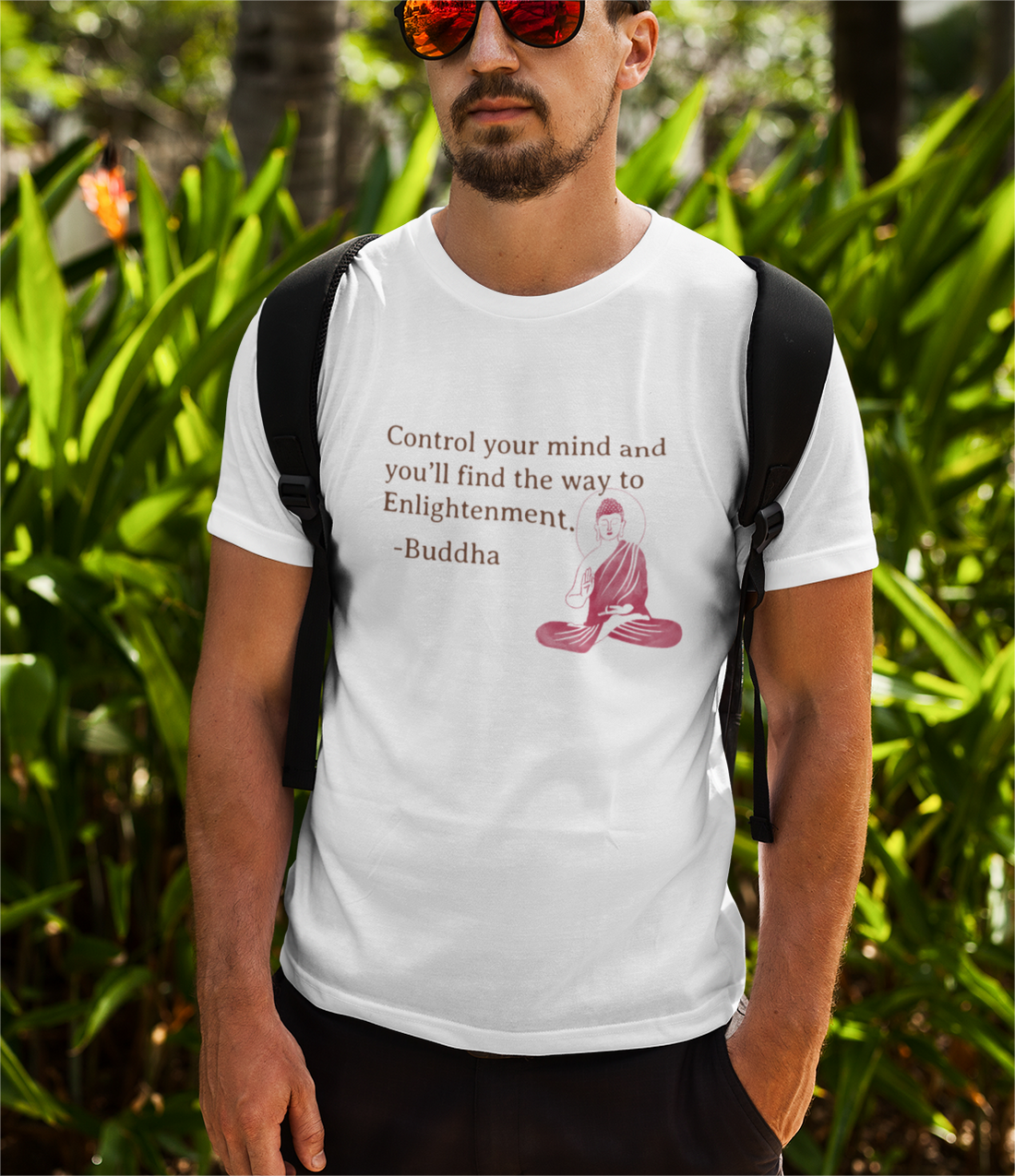 Buddha Quote Printed T-Shirt for Men – Control Your Mind